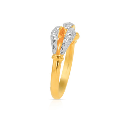 Lucchi Italy 22k Yellow and White Gold - Ring Style 84