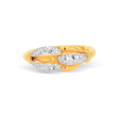 Lucchi Italy 22k Yellow and White Gold - Ring Style 84