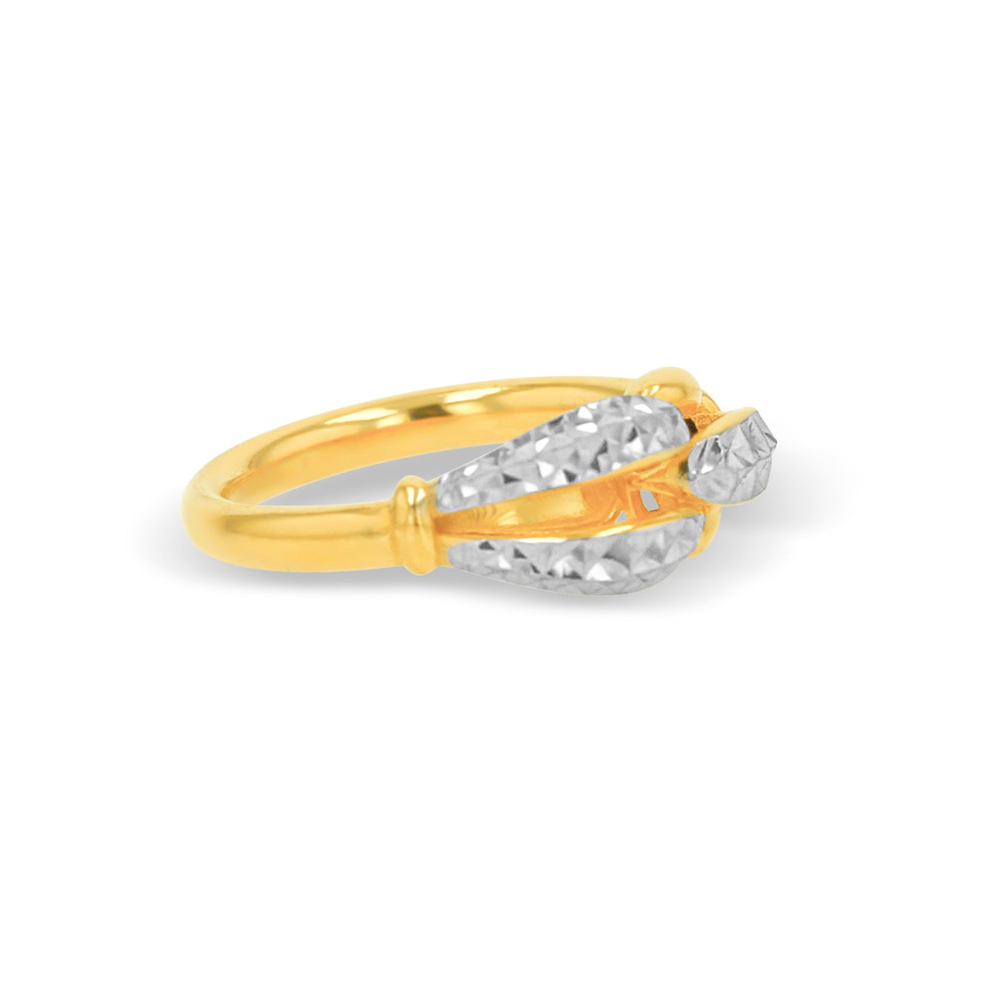 Lucchi Italy 22k Yellow and White Gold - Ring Style 84