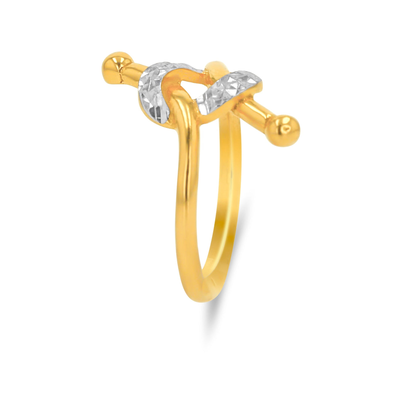 Lucchi Italy 22k Yellow and White Gold - Ring Style 85