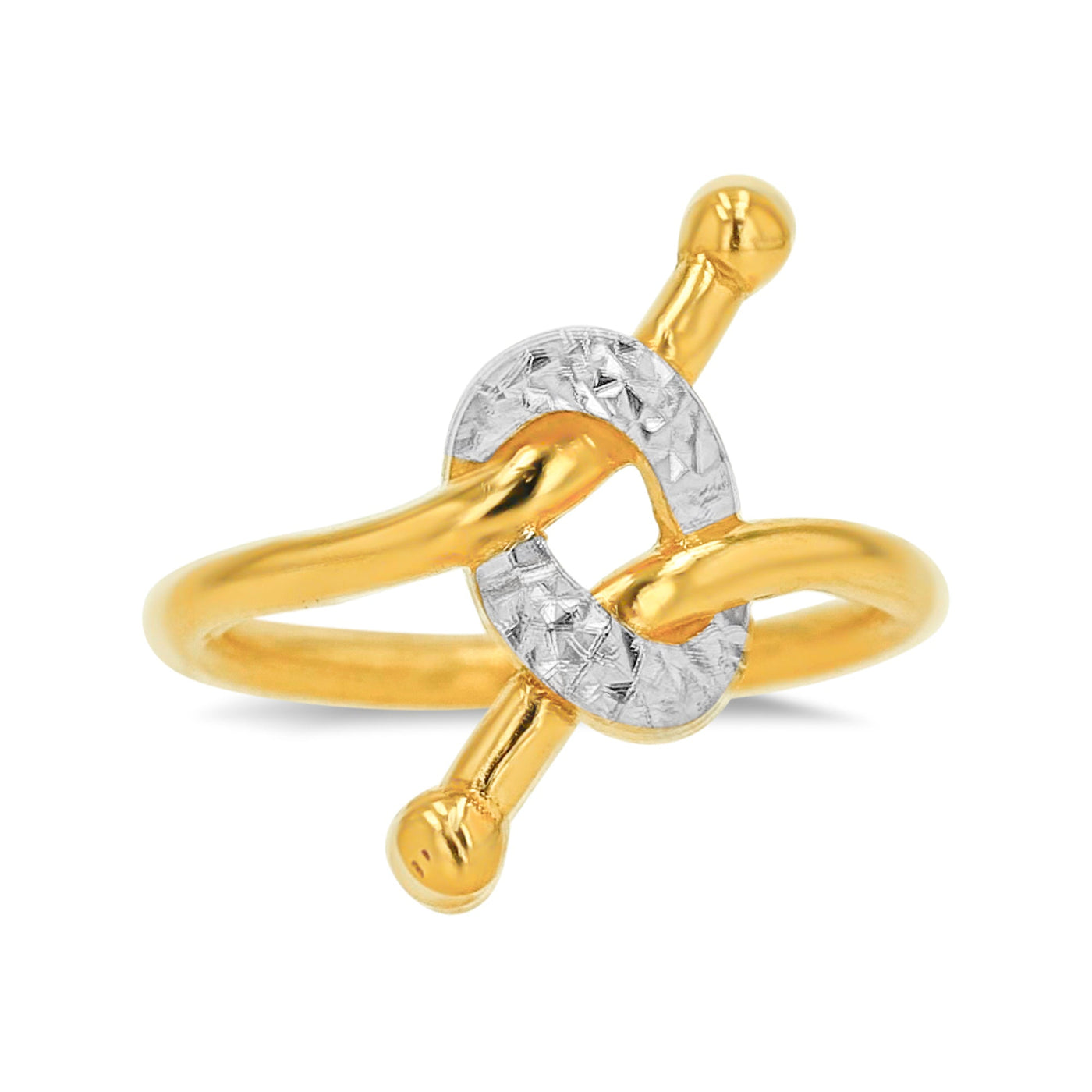 Lucchi Italy 22k Yellow and White Gold - Ring Style 85