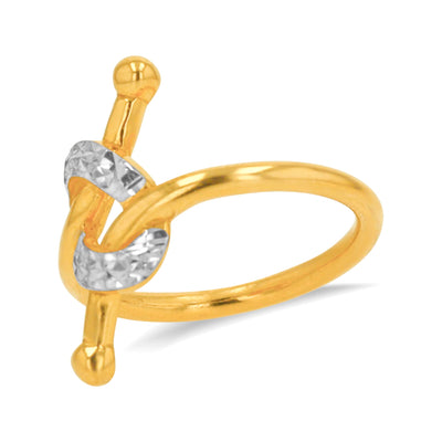 Lucchi Italy 22k Yellow and White Gold - Ring Style 85