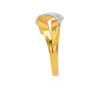 Lucchi Italy 22k Yellow and White Gold - Ring Style 87