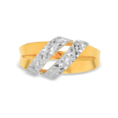 Lucchi Italy 22k Yellow and White Gold - Ring Style 87