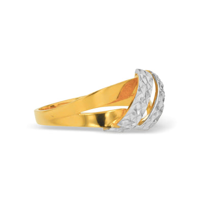 Lucchi Italy 22k Yellow and White Gold - Ring Style 87