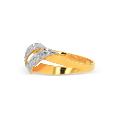 Lucchi Italy 22k Yellow and White Gold - Ring Style 87