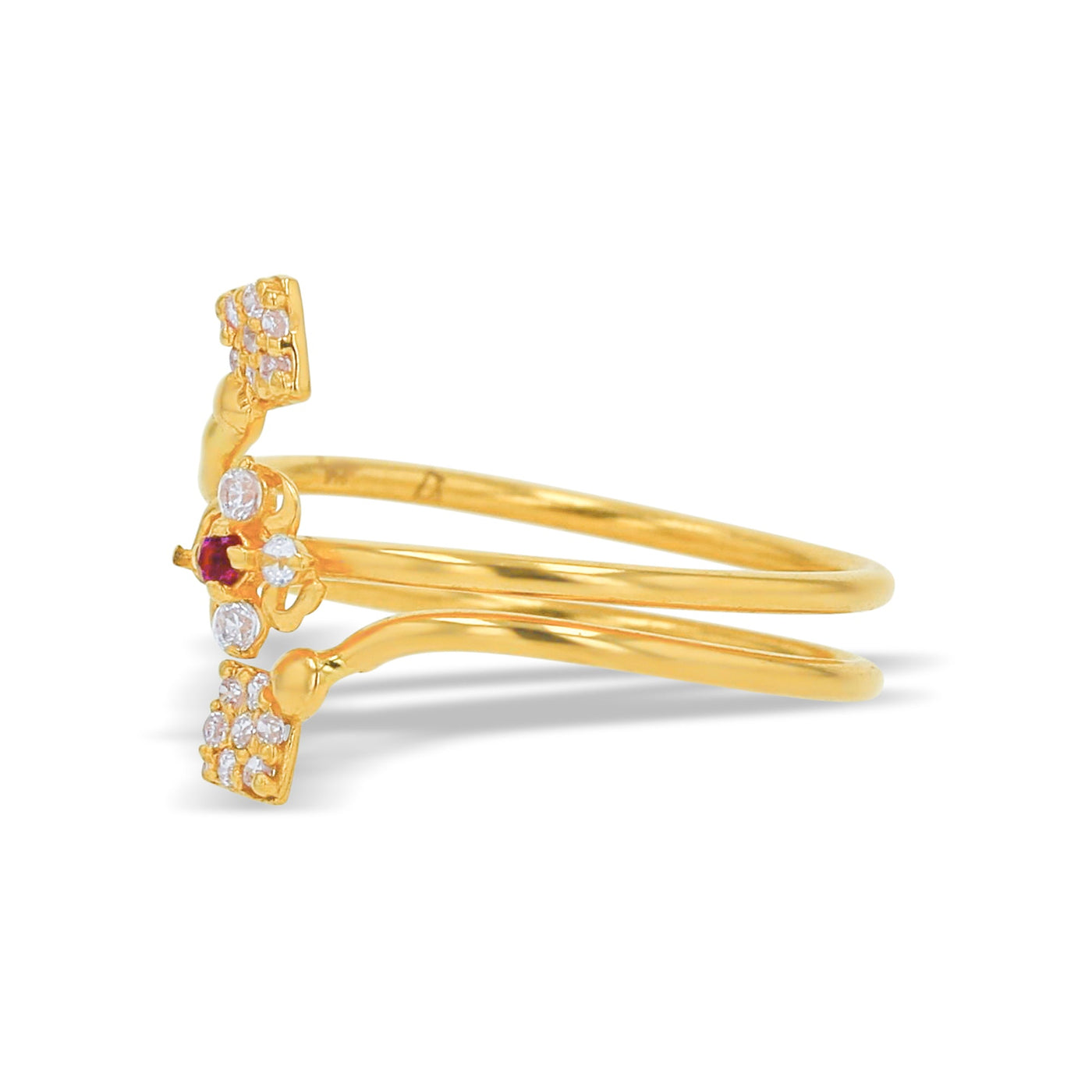 Lucchi Italy 22k Yellow and White Gold - Ring Style 89