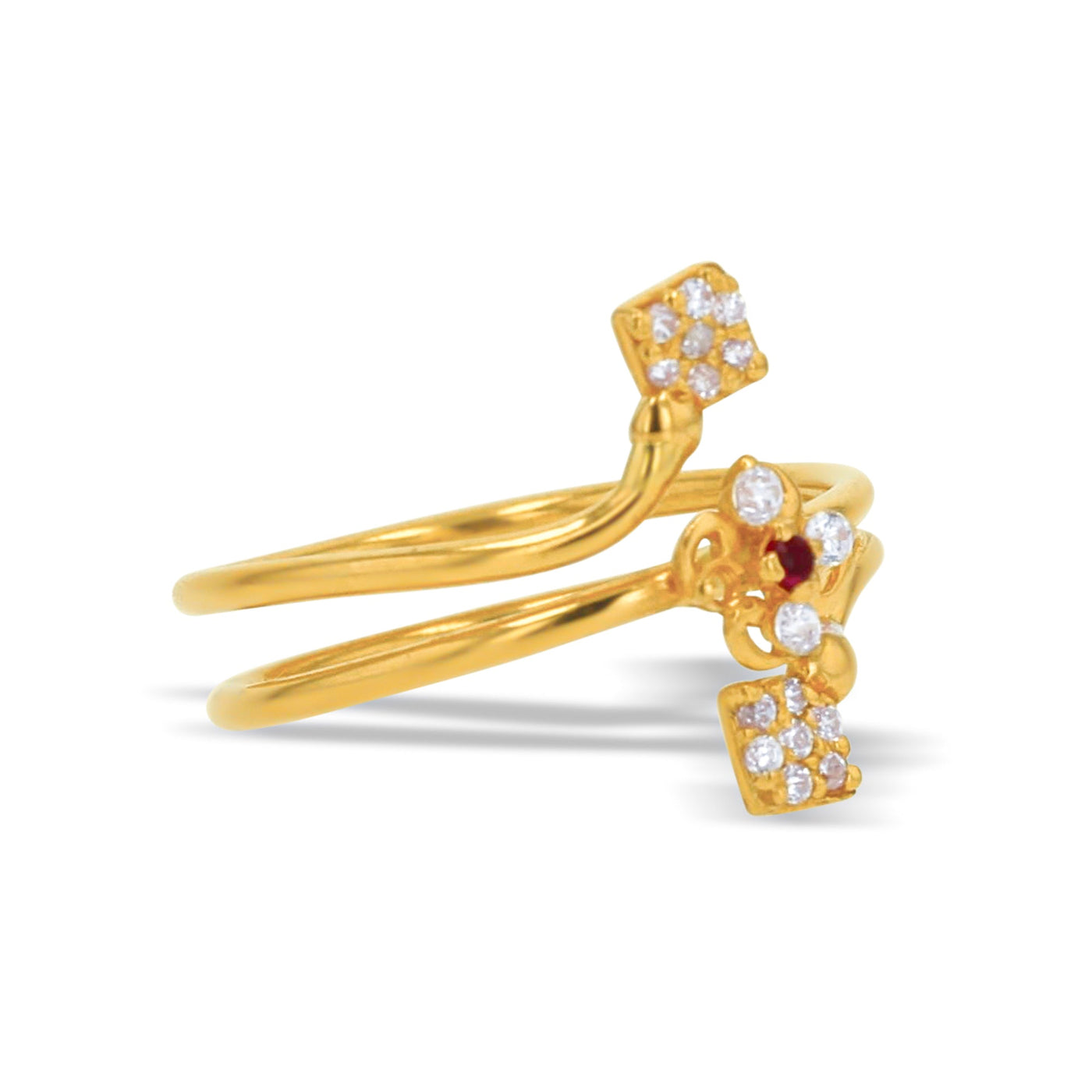 Lucchi Italy 22k Yellow and White Gold - Ring Style 89