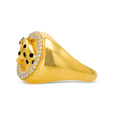 Lucchi Italy 22k Yellow Gold with Stone - Ring Style 69 (Men's Ring)
