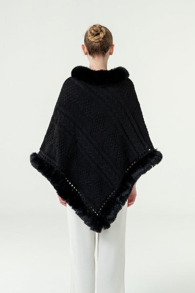 Lucchi Italy Women's Poncho - Black