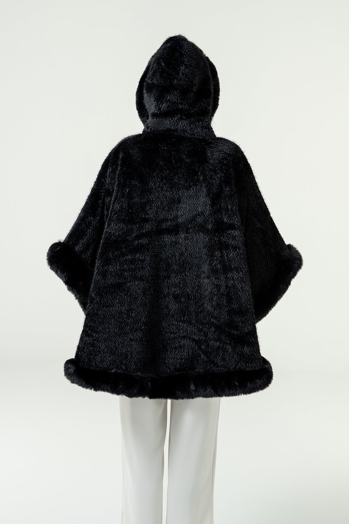 Lucchi Italy Women's Hooded Cape - Black