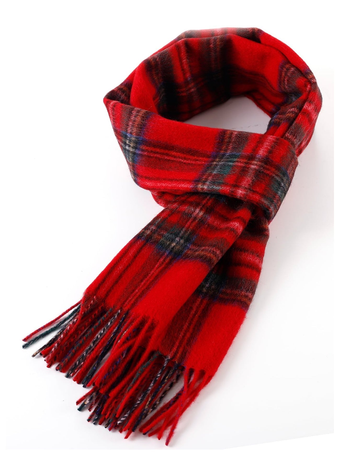 Lucchi Italy 100% Pure Cashmere Royal Stewart Scarf - Big Size