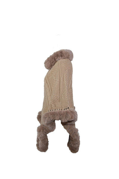 Lucchi Italy Women's Poncho - Beige