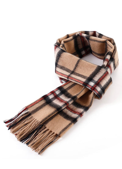 Lucchi Italy 100% Pure Cashmere Thomson Camel Scarf - Big Size