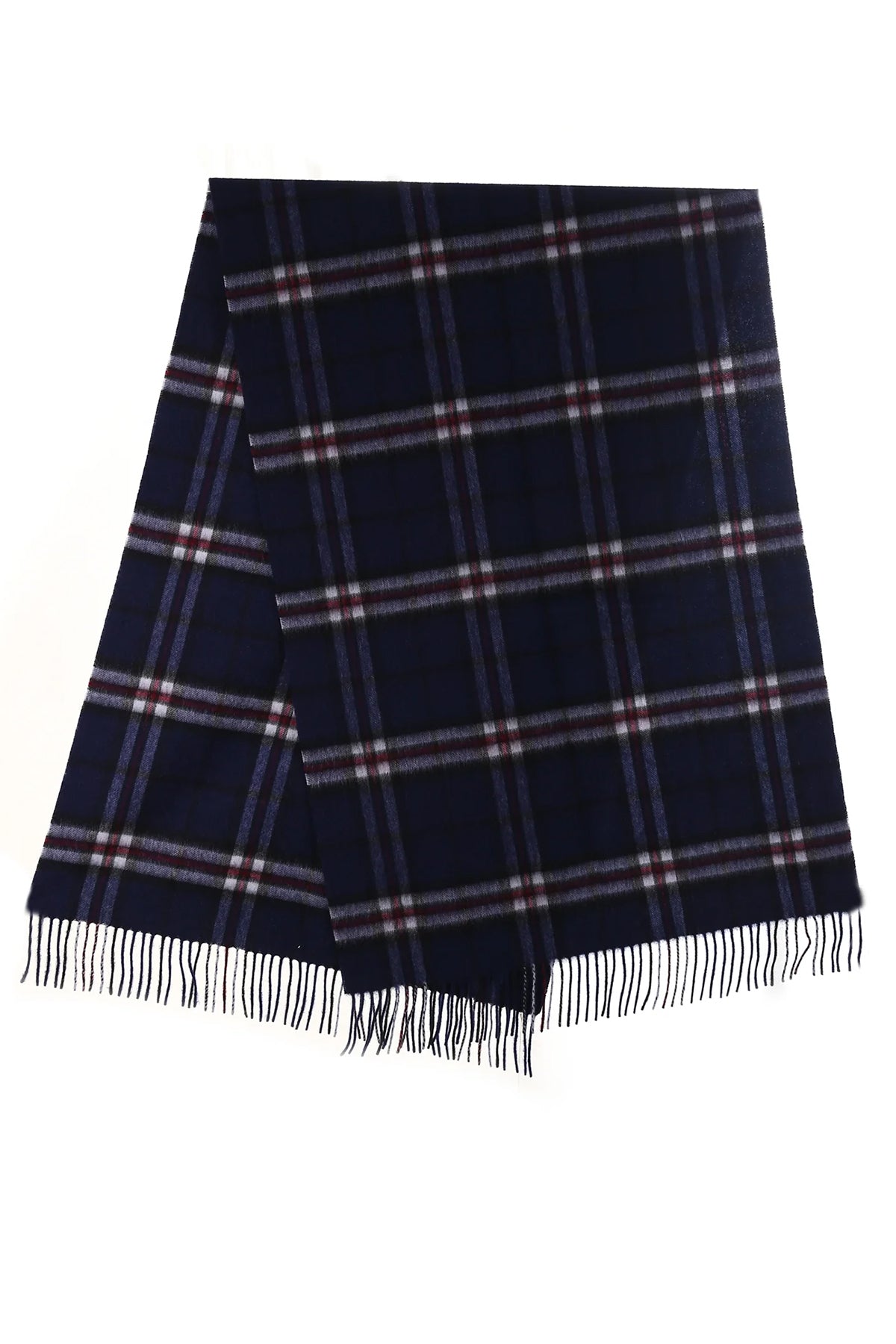 Thomson Navy Stole 100% Pure Lambswool | Lucchi – www.lucchiitaly.com