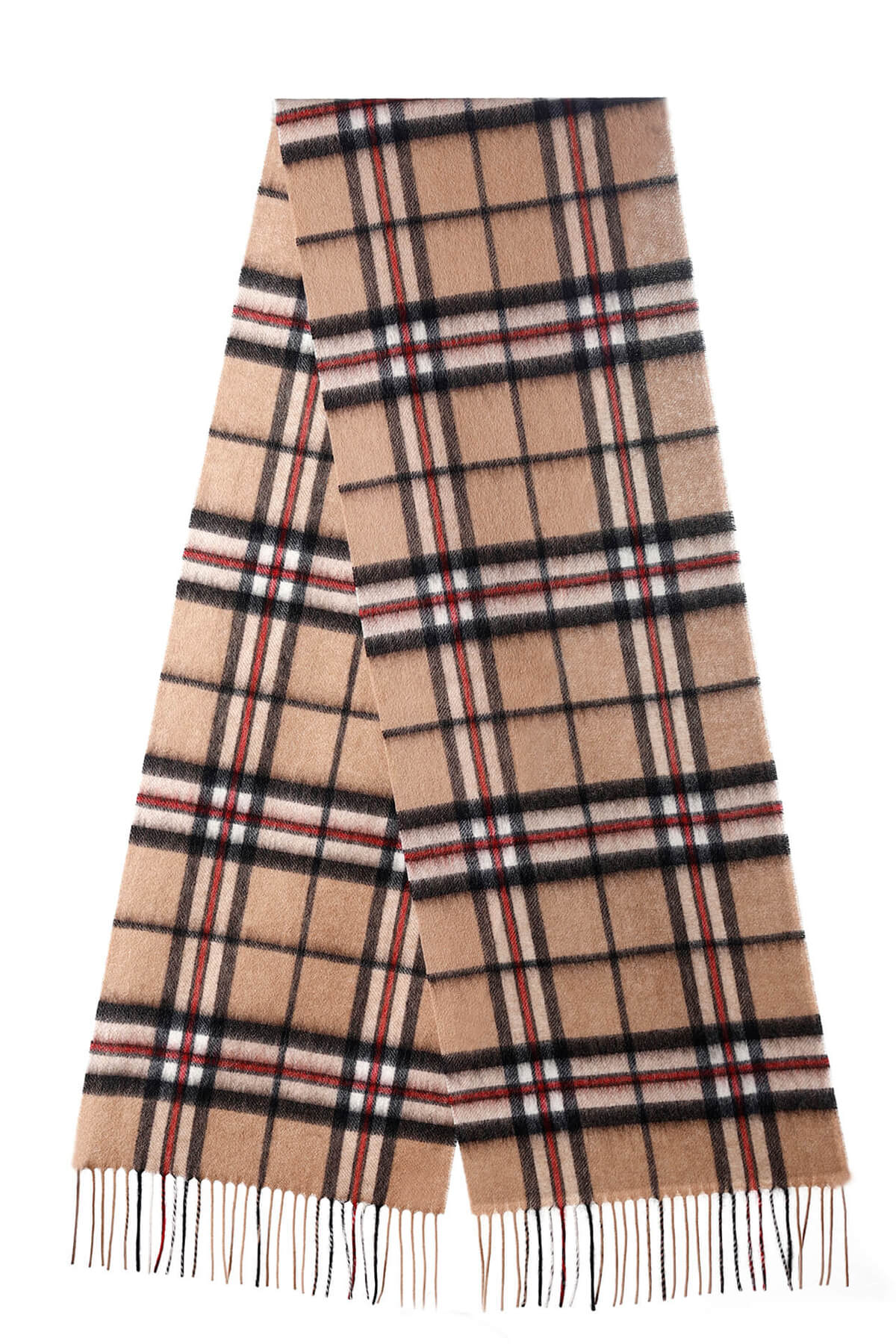 Lucchi Italy 100% Pure Cashmere Thomson Camel Scarf - Big Size