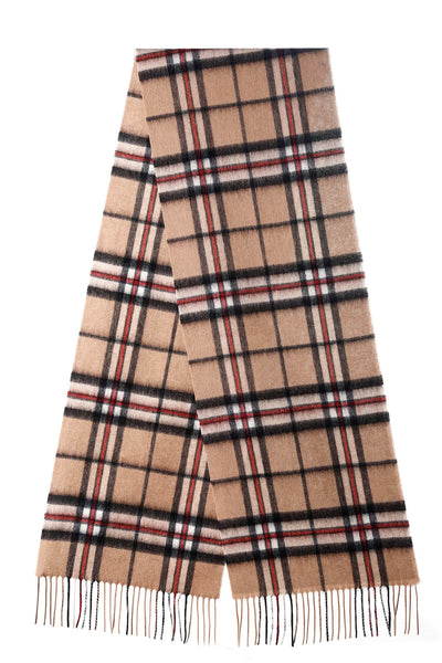 Lucchi Italy 100% Pure Cashmere Thomson Camel Scarf - Big Size
