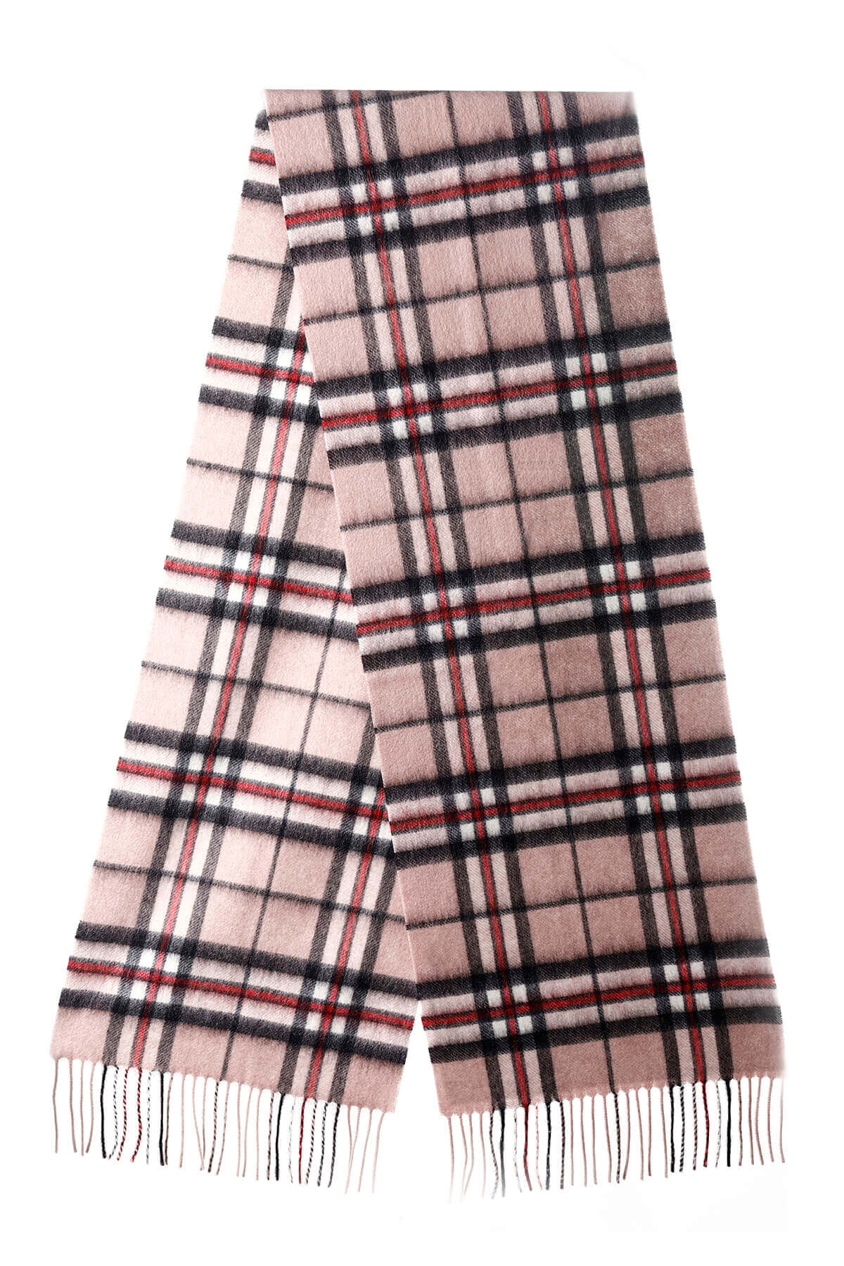 Children's Cashmere Scarf Thomson Camel Light Tartan