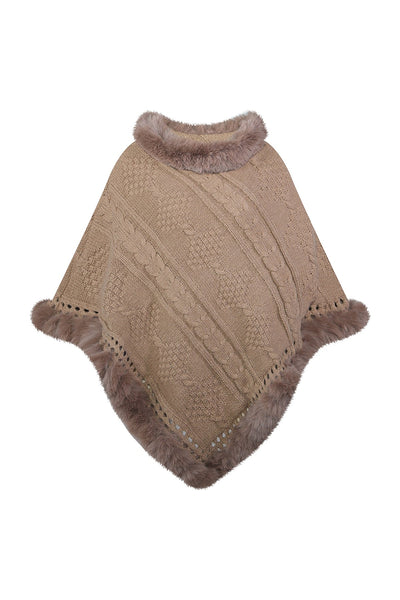Lucchi Italy Women's Poncho - Beige