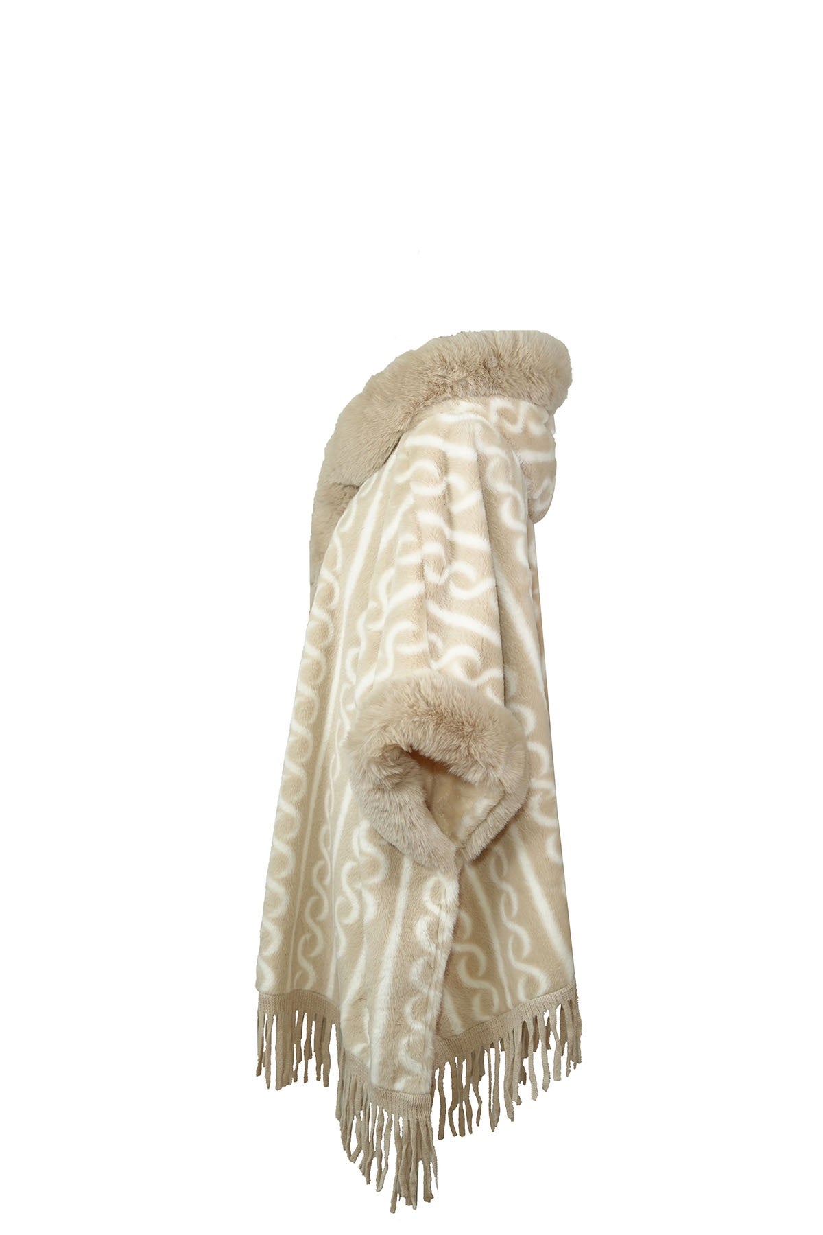 Lucchi Italy Women's Hooded Cape - Cream