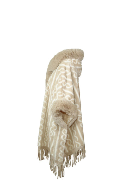 Lucchi Italy Women's Hooded Cape - Cream