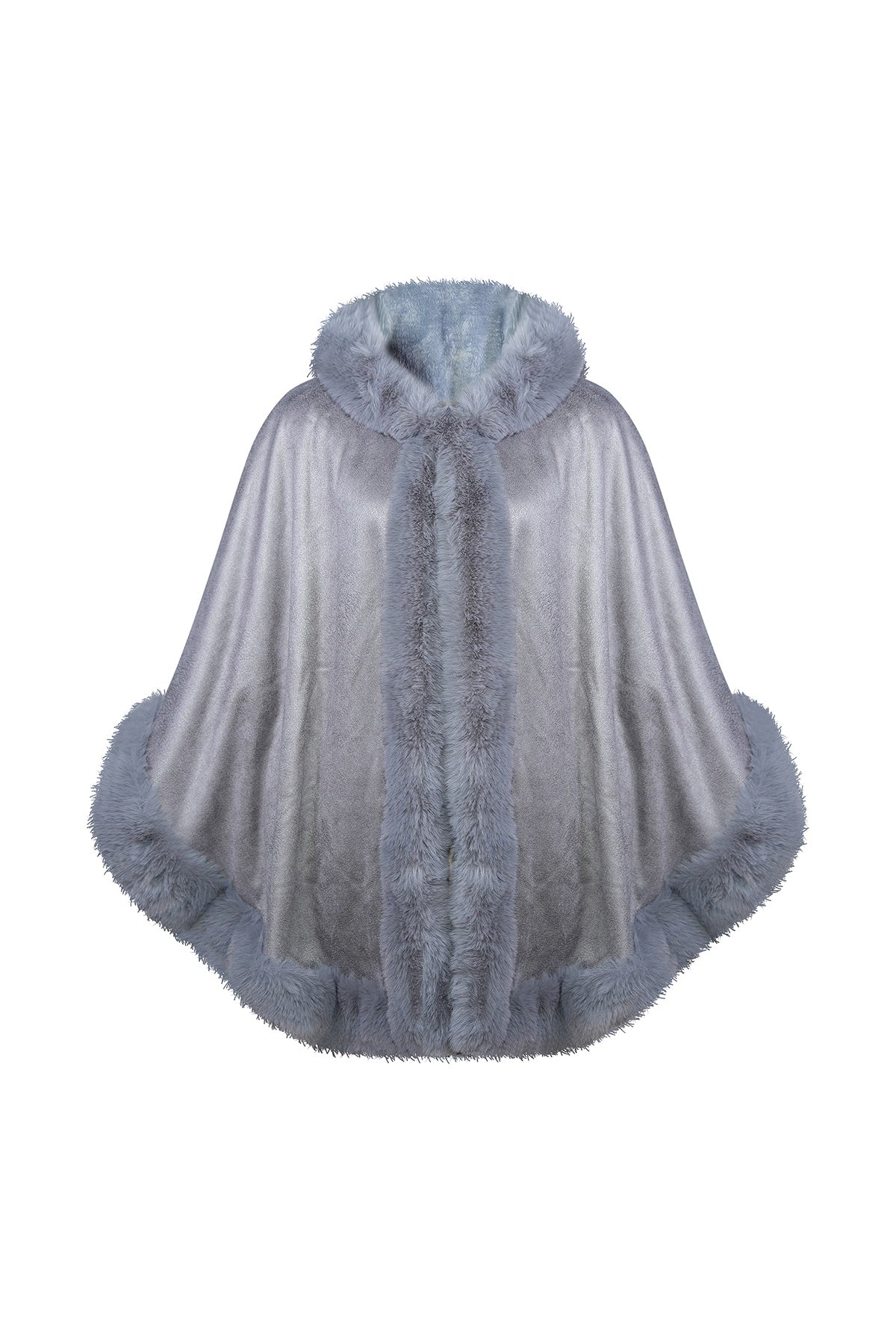 Lucchi Italy Women's Hooded Cape - Grey