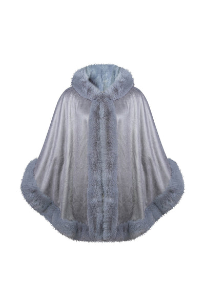 Lucchi Italy Women's Hooded Cape - Grey