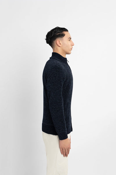 Lucchi Italy Men's Cardigan - Blue